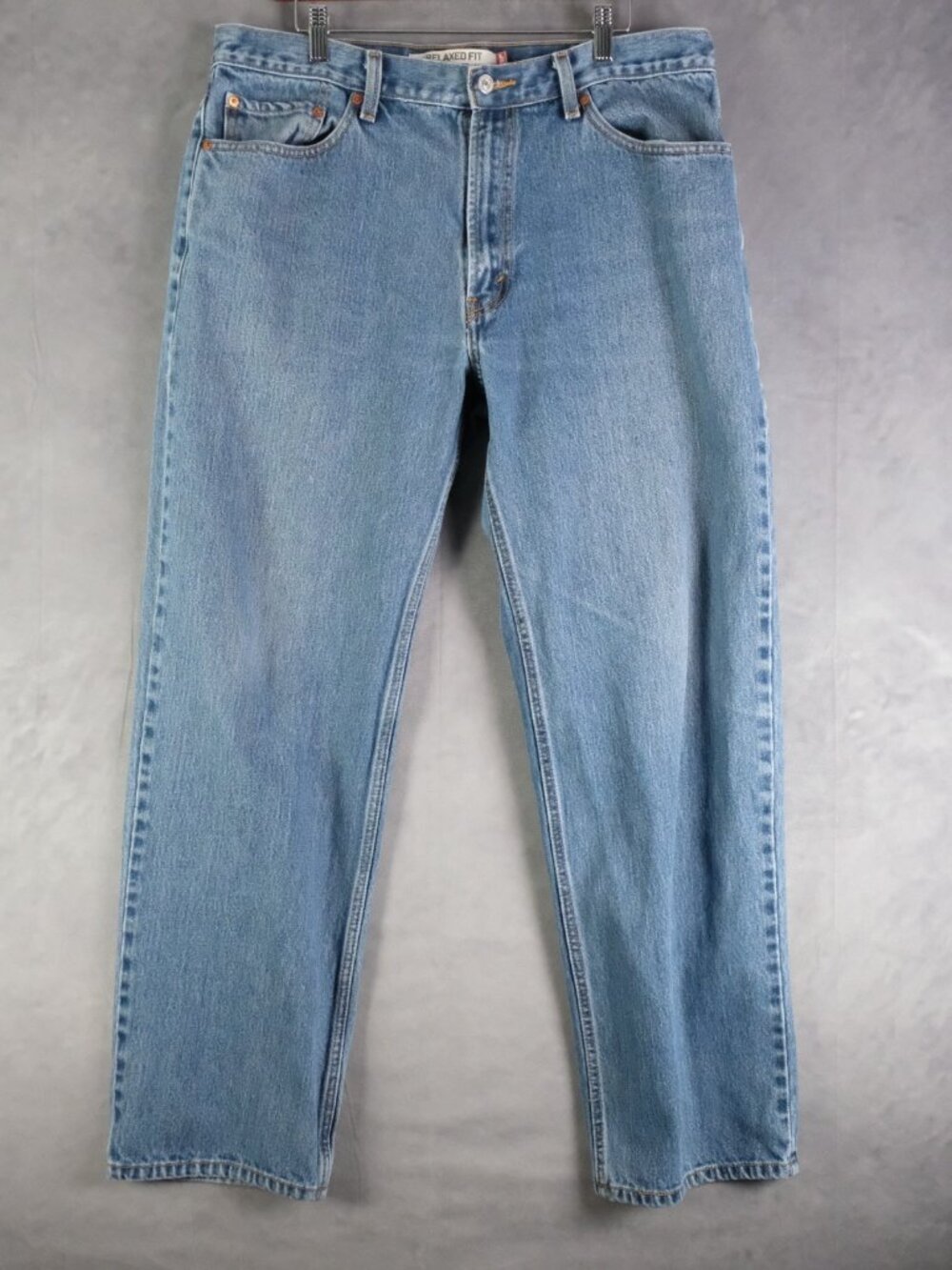 Vintage Levis 505 Mens 38X32 Blue Relaxed Fit Medium Wash Straight Heavy Y2K